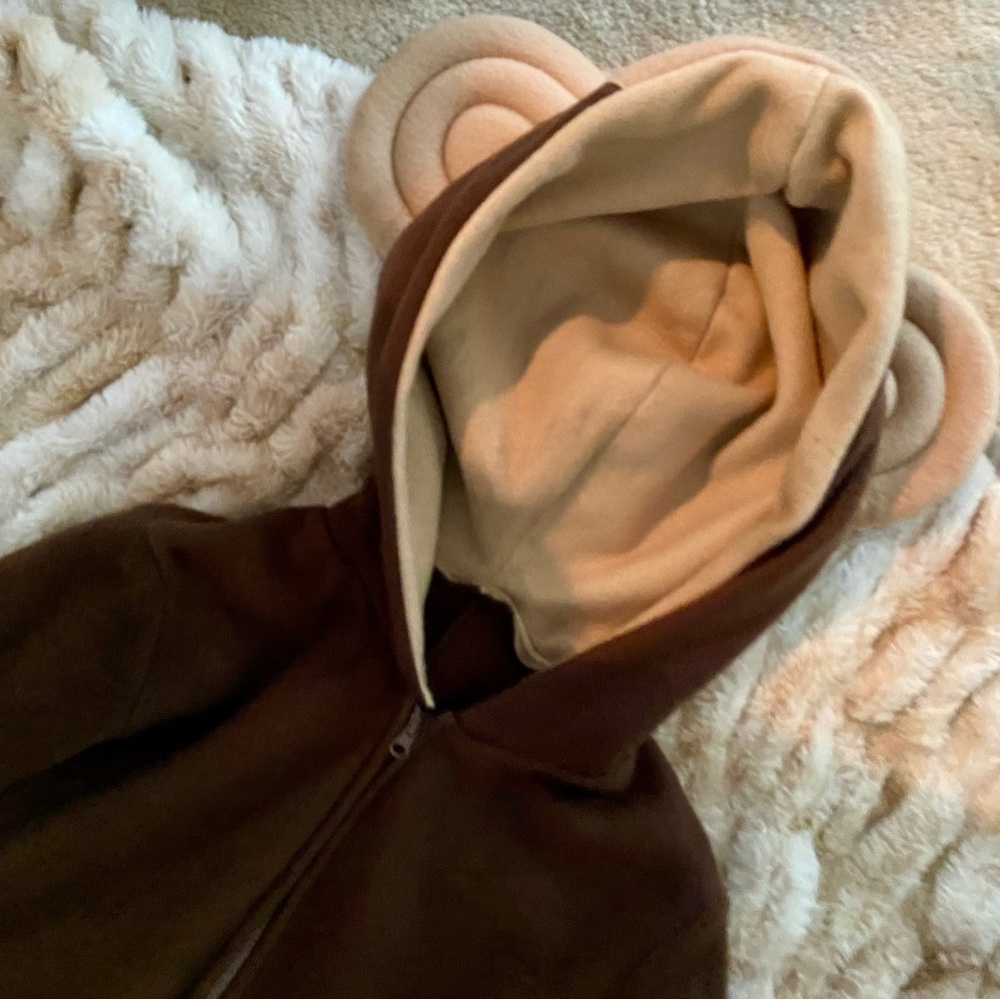 Brown Monkey Costume With Ears And Long Tail View 5